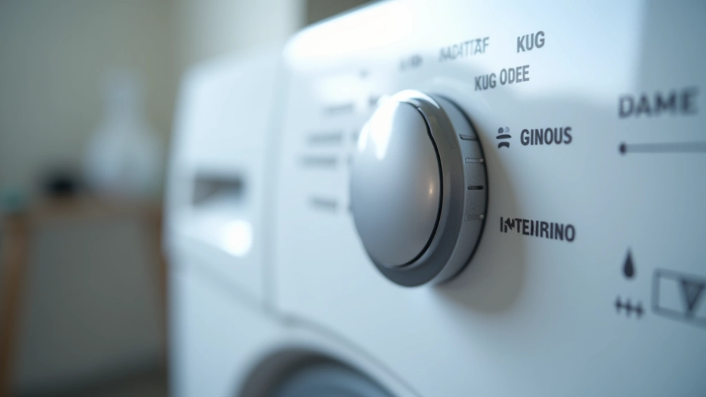 Bouton de sélection de température d'une machine à laver